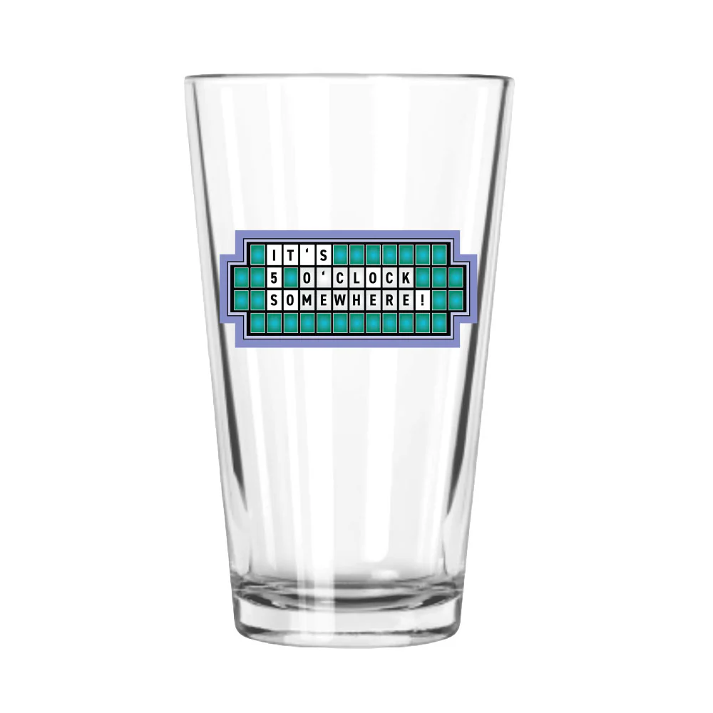 It's 5 O'Clock Somewhere Personalized Pint Glass - Image 3