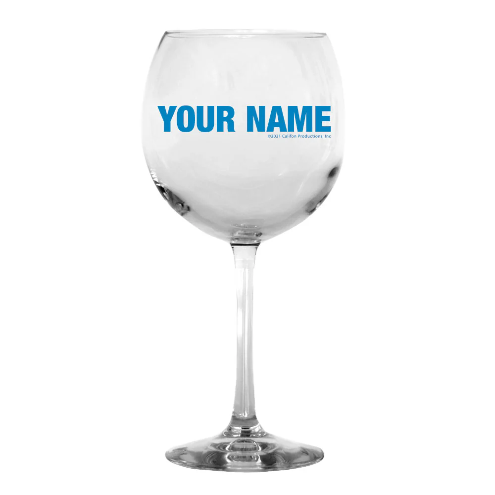 Keep Calm and Watch Wheel Personalized Wine Glass - Image 3