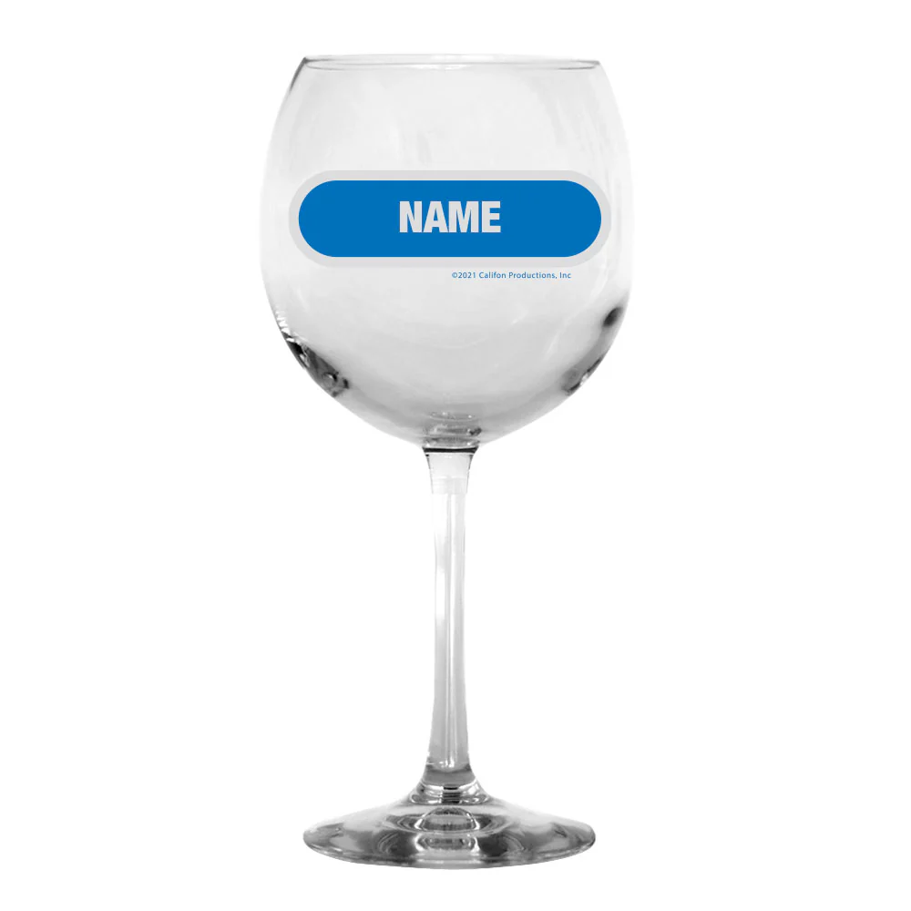 Wheel of Fortune Gold Logo Personalized Wine Glass - Image 3