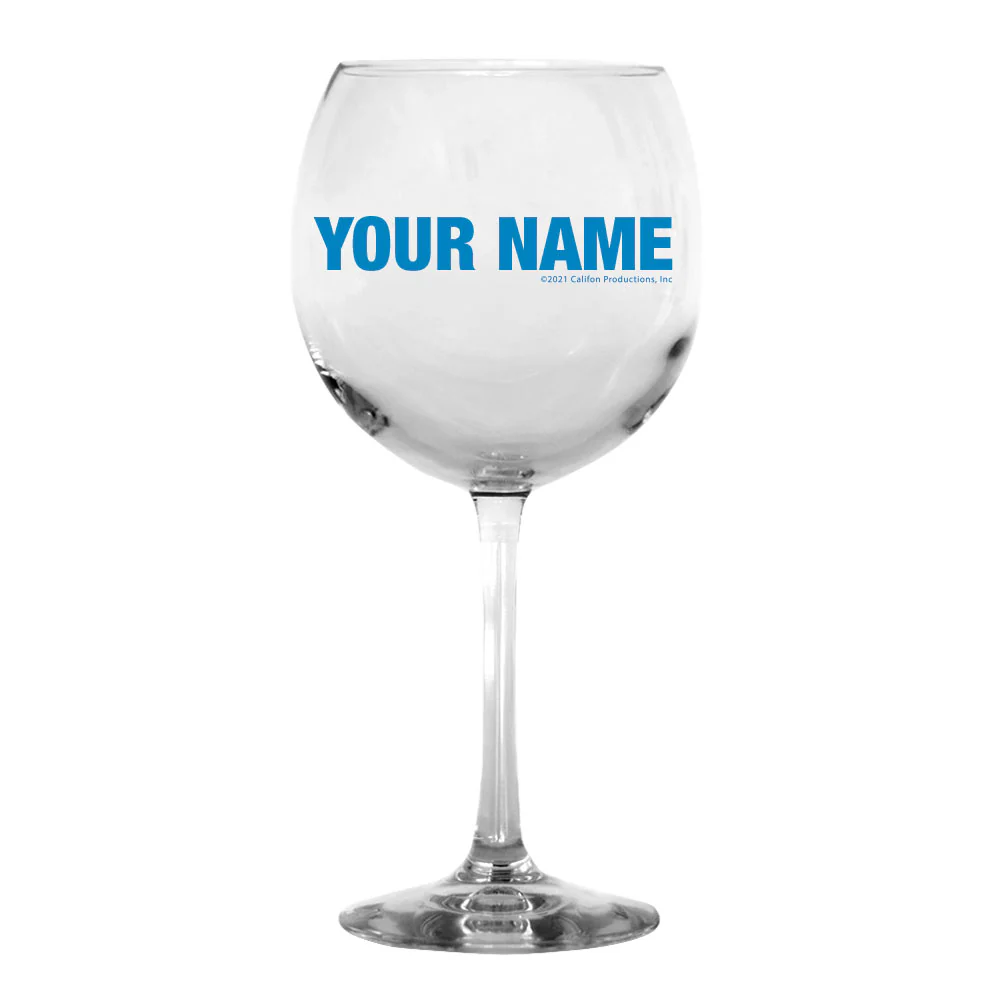 Wheel of Fortune Logo Personalized Wine Glass - Image 3